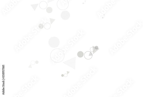 Light Gray vector background with polygonal style with circles.