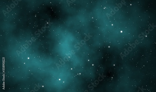 Space scape illustration graphic background © Rassamee design