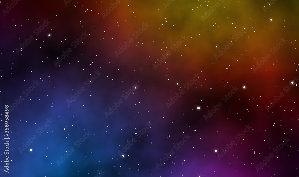 Obraz premium Space scape illustration graphic background