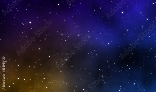 Space scape illustration graphic background