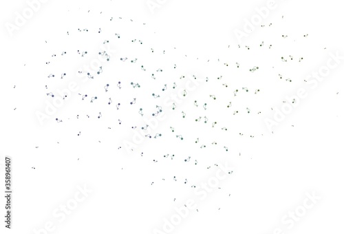 Light Blue  Green vector template with crystals  circles.