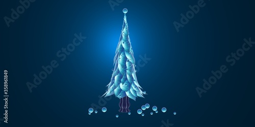 3d ornamental of a Christmas trees
