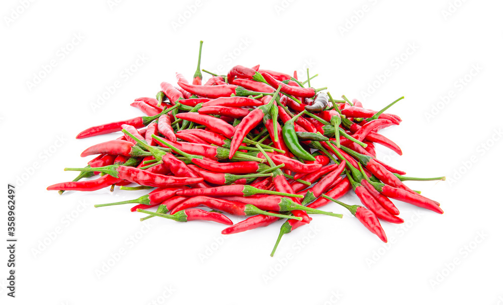 red chilli isolated on white background