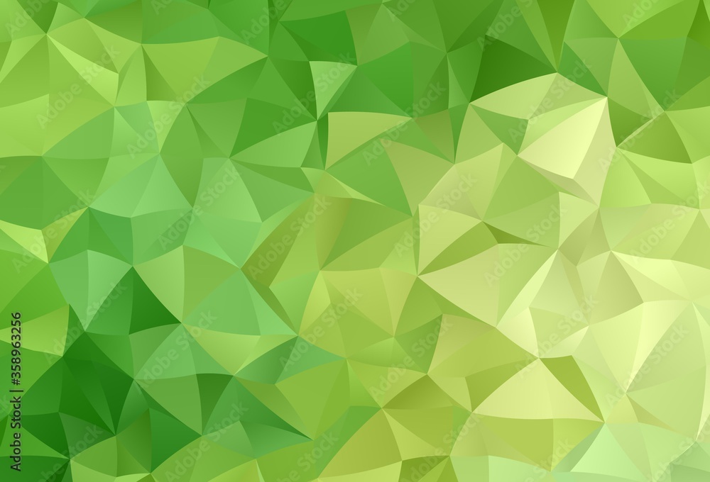 Light Green, Yellow vector shining triangular backdrop. Light Green, Yellow vector shining triangular backdrop.