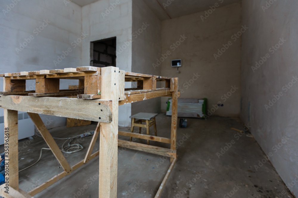 construction office, repair in a new office building construction office, repair in a new office building