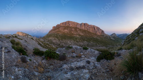 Puig de Massanella during sunset