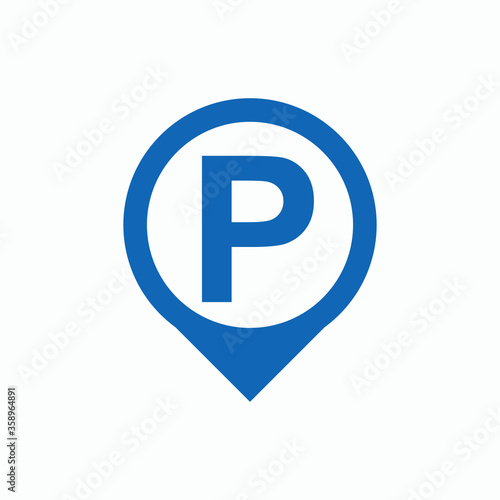 parking icon vector sign logo