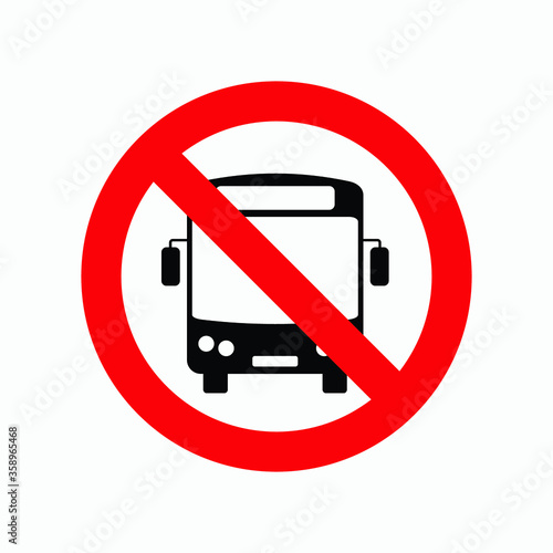 no bus icon vector