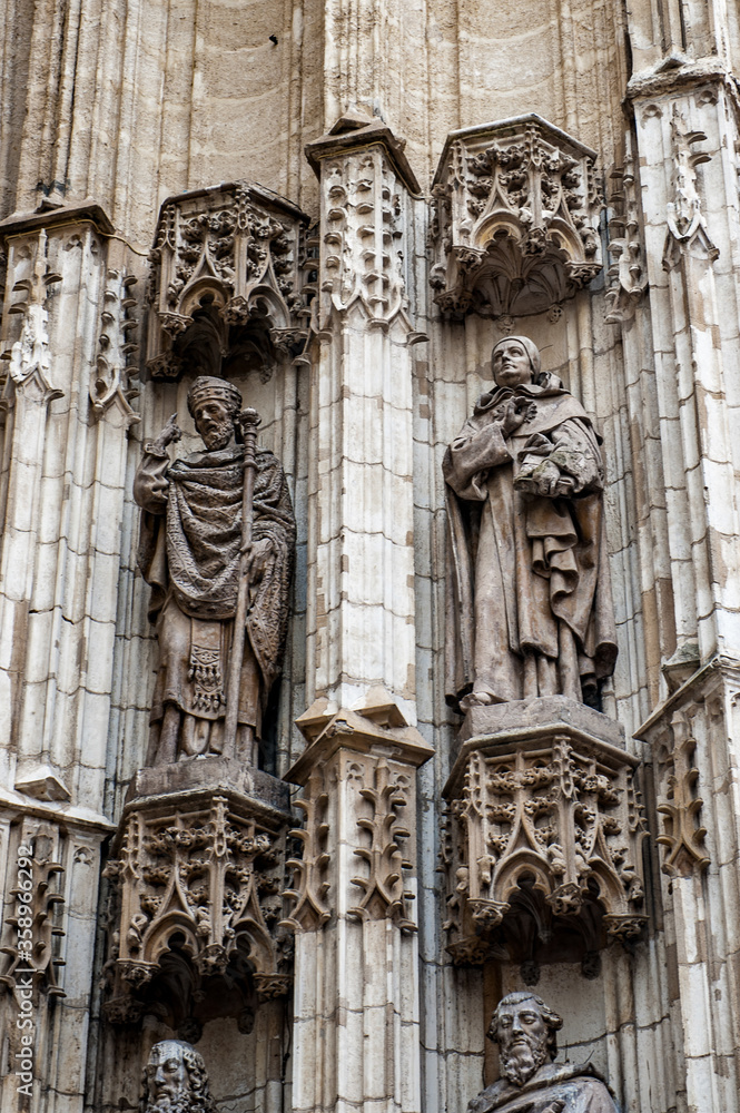 It's Statue on the Seville Cathedral, Roman Catholic cathedral in Seville,Spain.