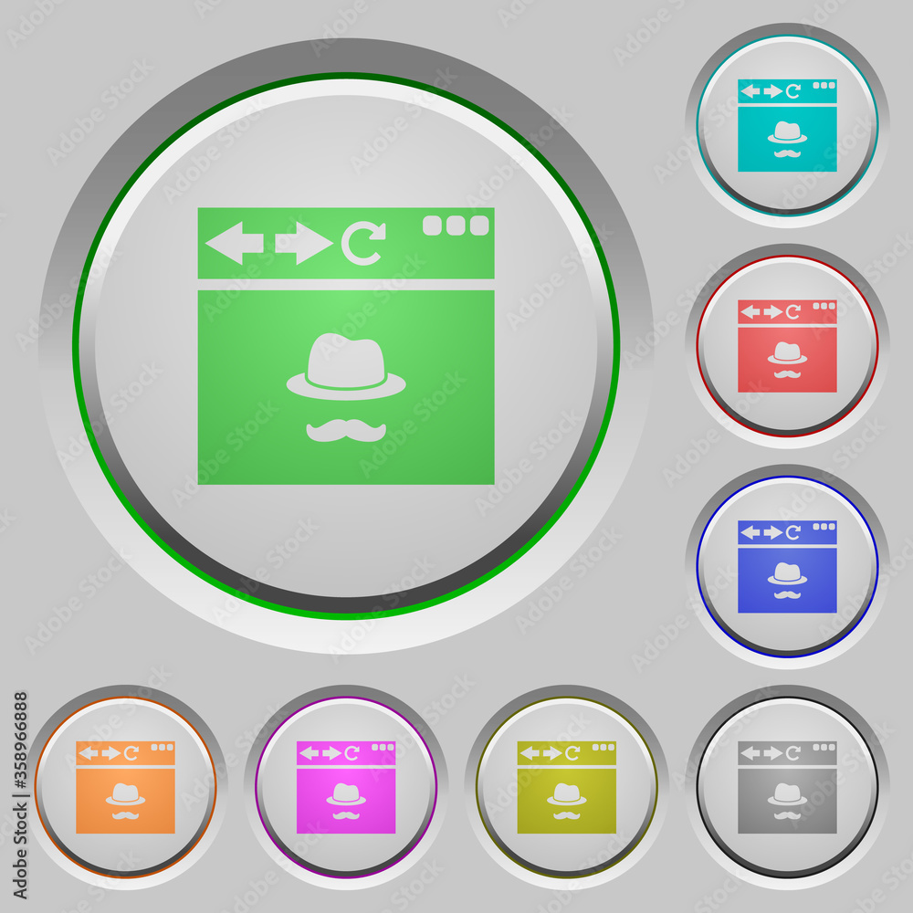 Browser incognito window push buttons Browser incognito window push buttons