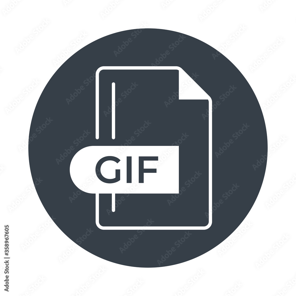 GIF File Format Icon. GIF extension filled icon. GIF File Format Icon. GIF extension filled icon.