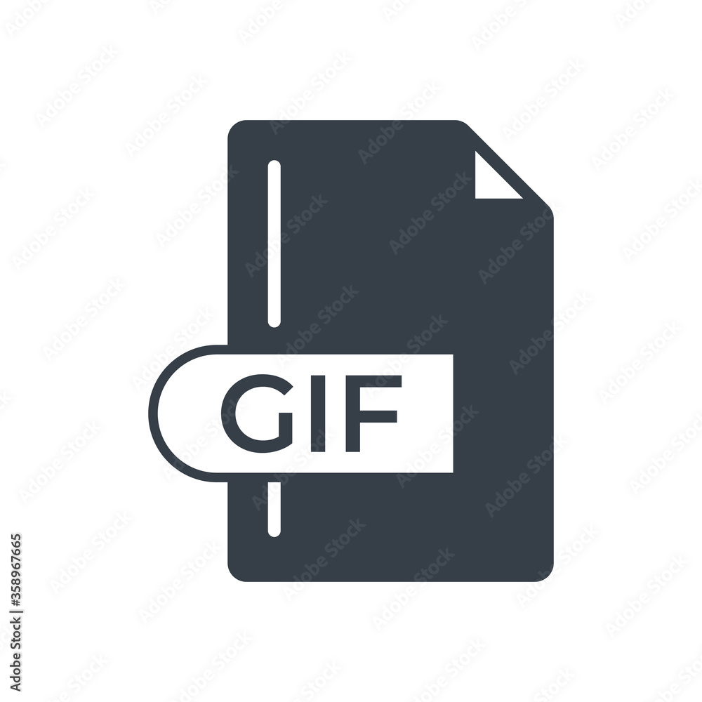 GIF File Format Icon. GIF extension filled icon. GIF File Format Icon. GIF extension filled icon.