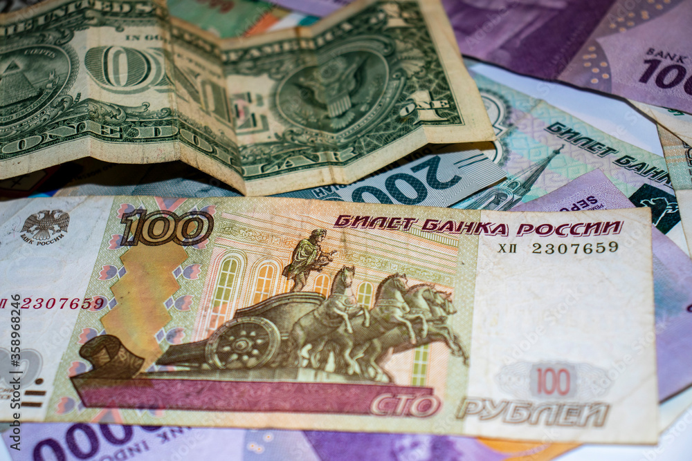 Closeup shot of different currencies. Good for presentations in finance, accounting or business development Closeup shot of different currencies. Good for presentations in finance, accounting or business development
