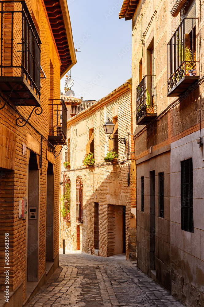 Fototapeta premium Street in the Old city of Toledo, Spain, UNESCO World Heritage