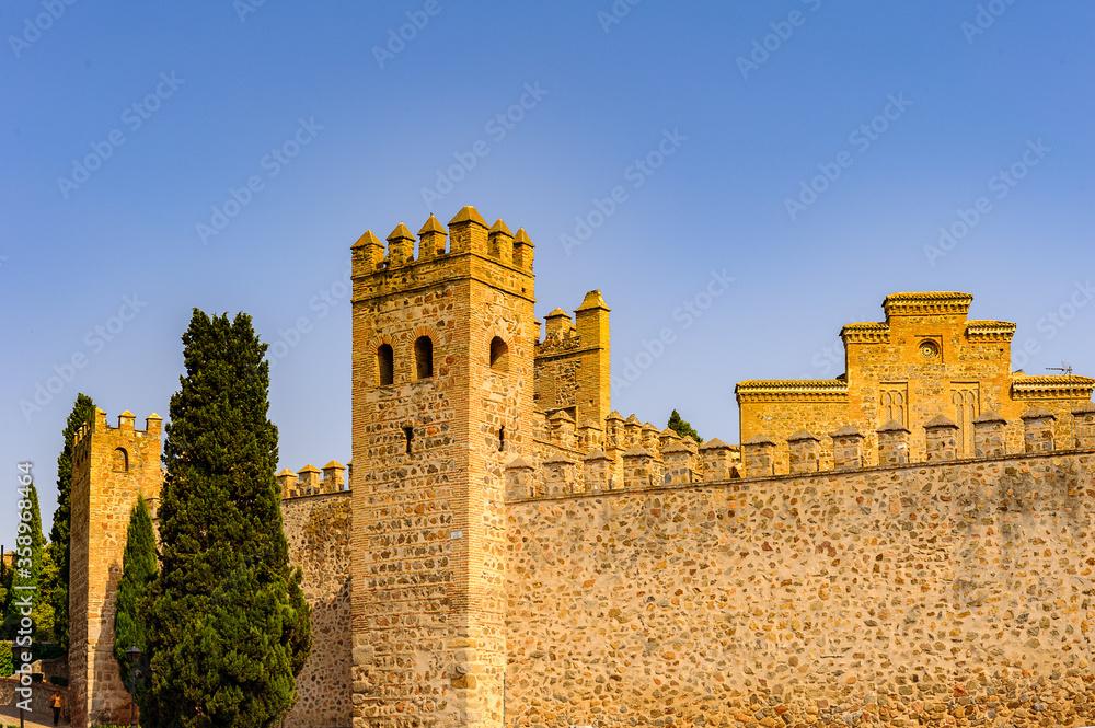 Medieval wall around the Old city of Toledo, Spain, UNESCO World Heritage