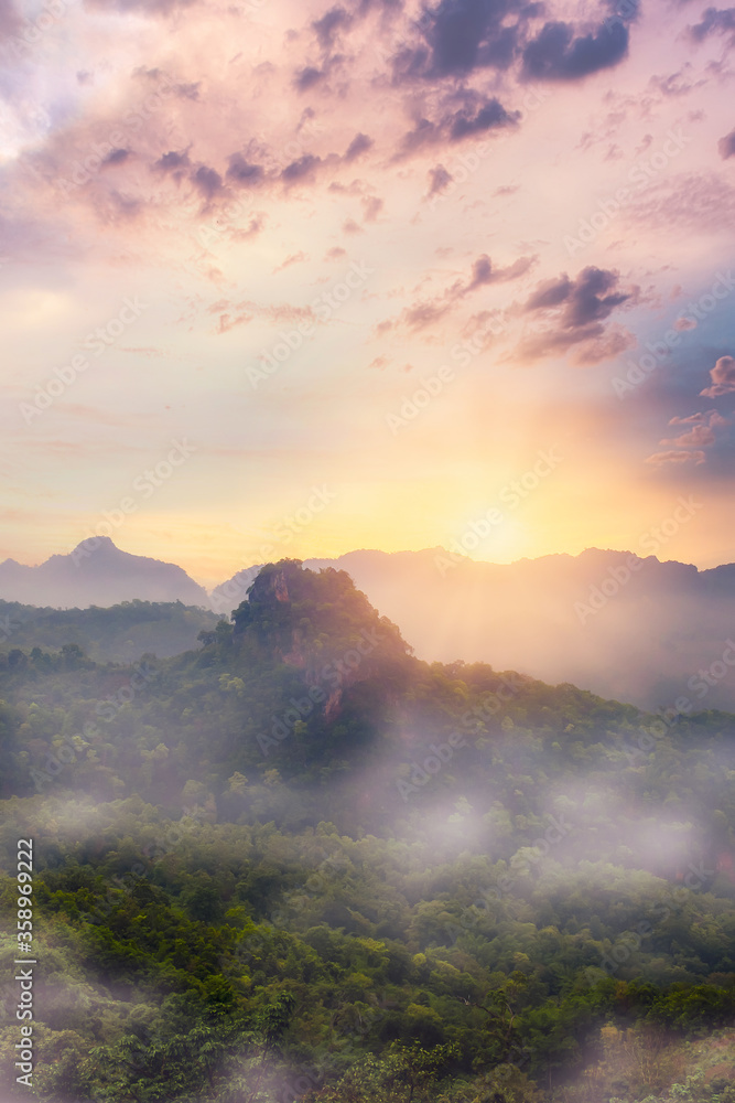 Fototapeta premium sunrise over the mountains