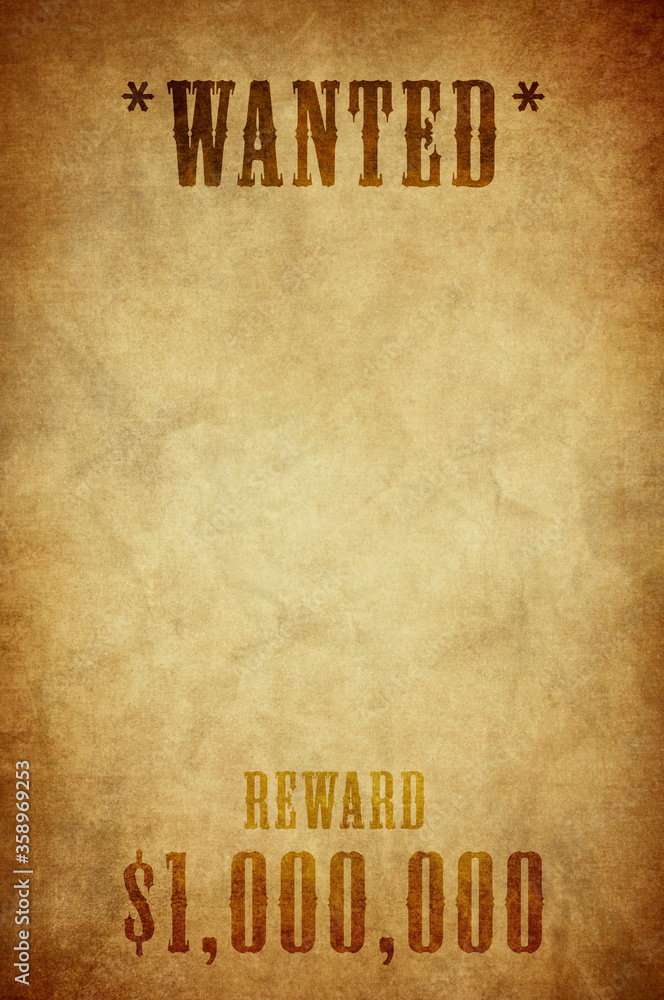 vintage blank wanted poster
