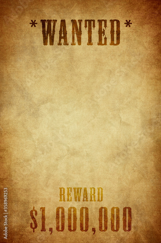Obraz na płótnie vintage blank wanted poster w salonie