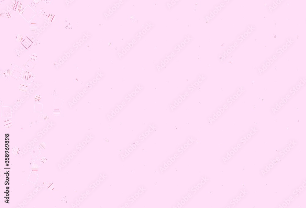 Light Pink vector backdrop with lines, circles, rhombus. Light Pink vector backdrop with lines, circles, rhombus.