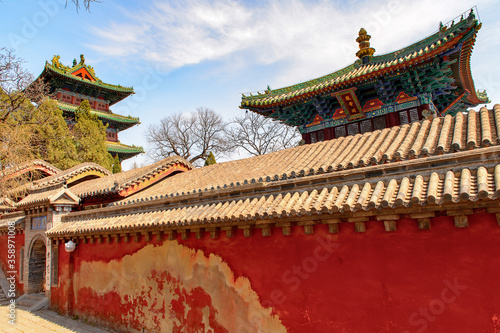 It's Pagoda at the Authentic Shaolin Monastery (Shaolin Temple), a Zen Buddhist temple. UNESCO World Heritage site