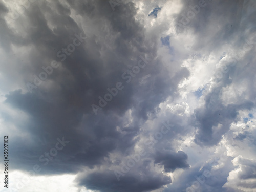 Cumulonimbus Clouds Form a Picturesque Relief Picture