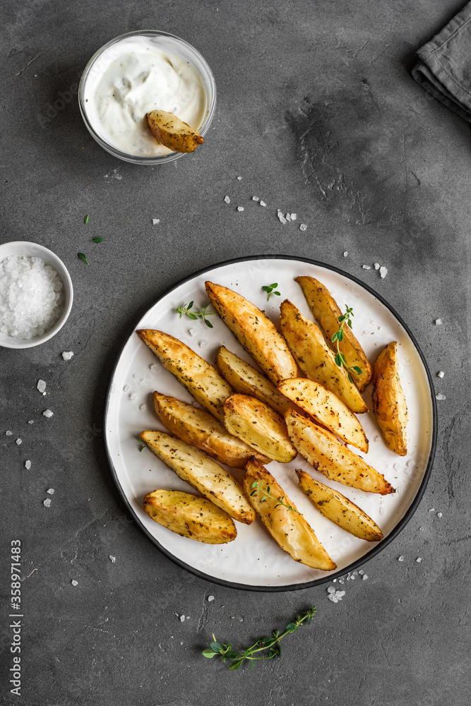Baked potato wedges Baked potato wedges