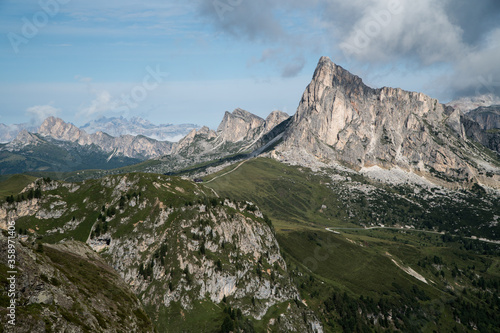 Passo Giau - pass in Dolomites, italy from above © Blazej