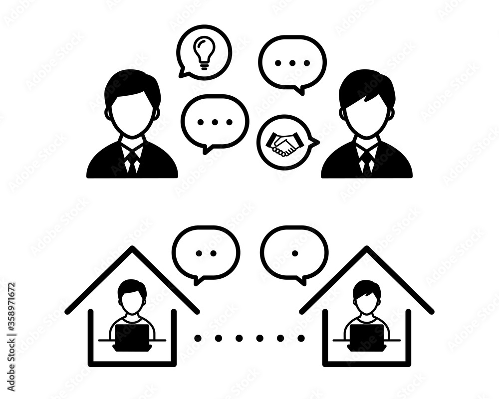 在宅 テレワークのアイコンのセット イラスト リモートワーク Ilustracion De Stock Adobe Stock 在宅 テレワークのアイコンのセット イラスト リモートワーク Ilustracion De Stock Adobe Stock