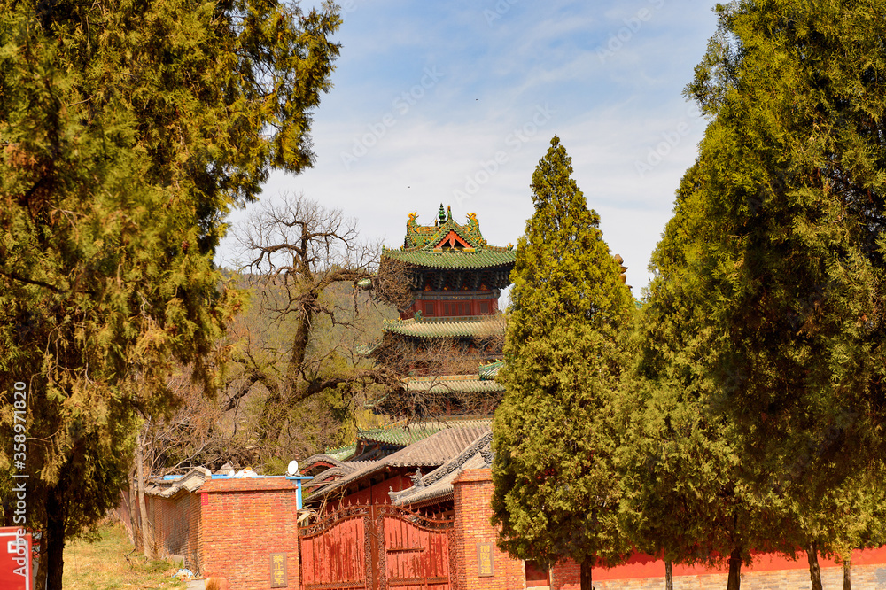 It's Authentic Shaolin Monastery (Shaolin Temple), a Zen Buddhist temple. UNESCO World Heritage site