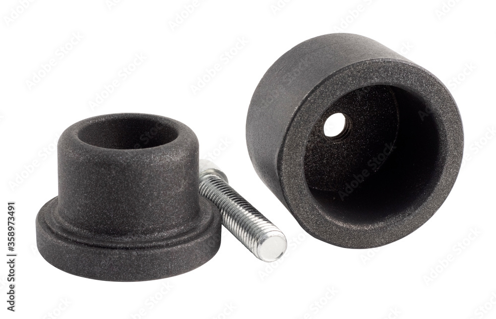 Disassembled nozzle for soldering iron for PPR pipes. Isolated on white background. Disassembled nozzle for soldering iron for PPR pipes. Isolated on white background.