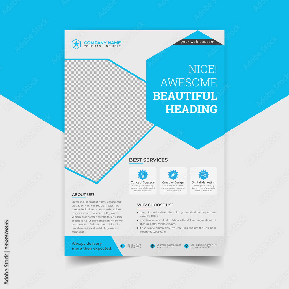 Corporate Polygonal Clean Modern Flyer Template. Creative cover oval elements sky colors, with nice Unique Design Shape, vector eps10. Corporate Polygonal Clean Modern Flyer Template. Creative cover oval elements sky colors, with nice Unique Design Shape, vector eps10.