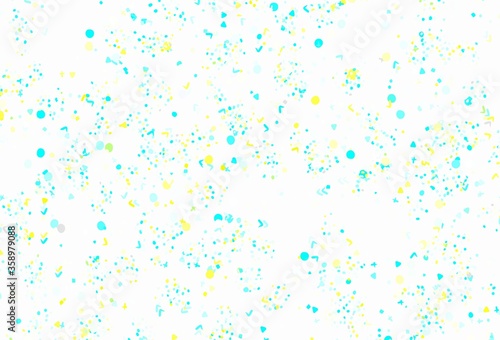 Light Blue  Green vector template with chaotic shapes.