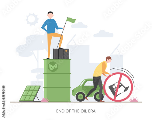 End of Oil Era concept
