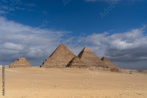 The Great Pyramid of Giza, Cairo, Egypt. The atmosphere during daytime.