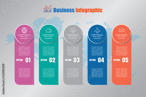 Designed template for future education planning, creative business timeline infographic bookmarks concept. Vector Illustration