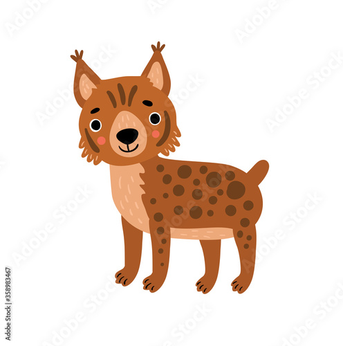 Lynx. vector illustration. Cute character.