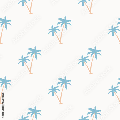 Vector seamless pattern with palm trees
