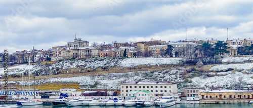 Panoramic view of Sevastopol (Ukraine) in winter