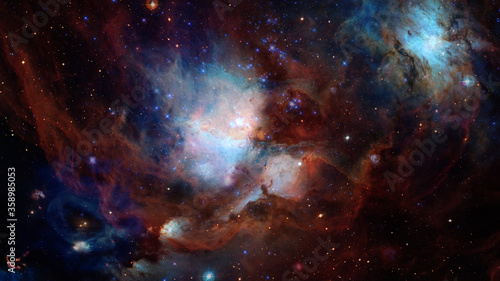 Cosmic landscape. Endless deep space. Elements of this image furnished by NASA