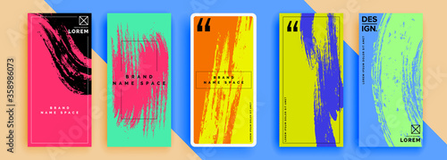 Trendy editable template for social networks stories, vector illustration. Design backgrounds for social media.
