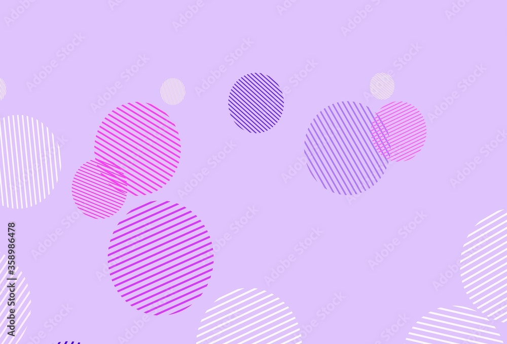Light Purple, Pink vector texture with disks.