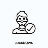 lockdown icon vector. lockdown sign symbol