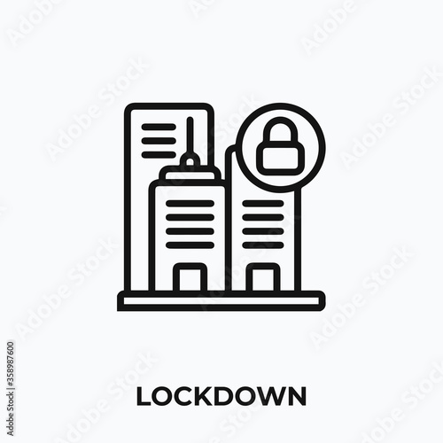 lockdown icon vector. lockdown sign symbol