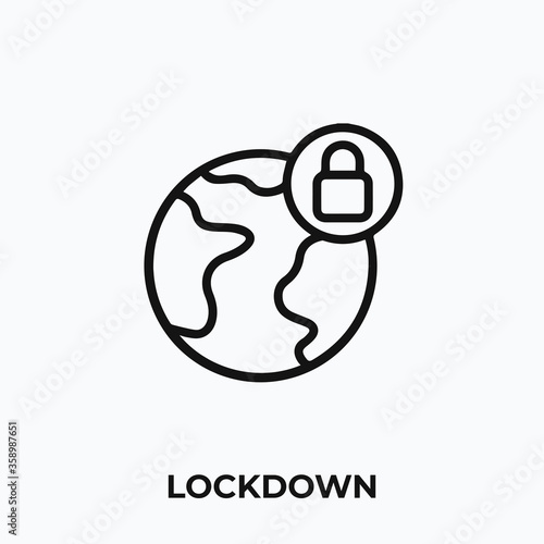 lockdown icon vector. lockdown sign symbol