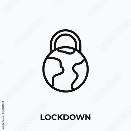 c icon vector. lockdown sign symbol