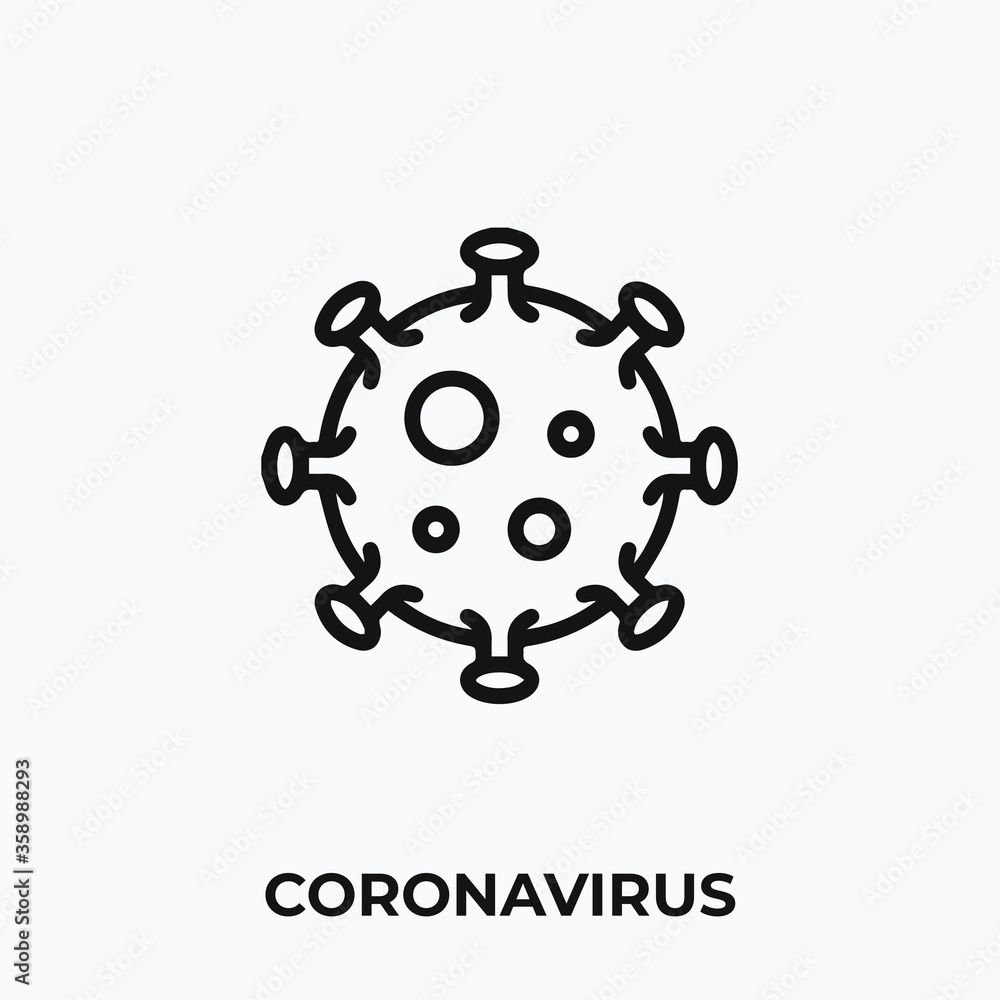 coronavirus icon vector. coronavirus sign symbol coronavirus icon vector. coronavirus sign symbol