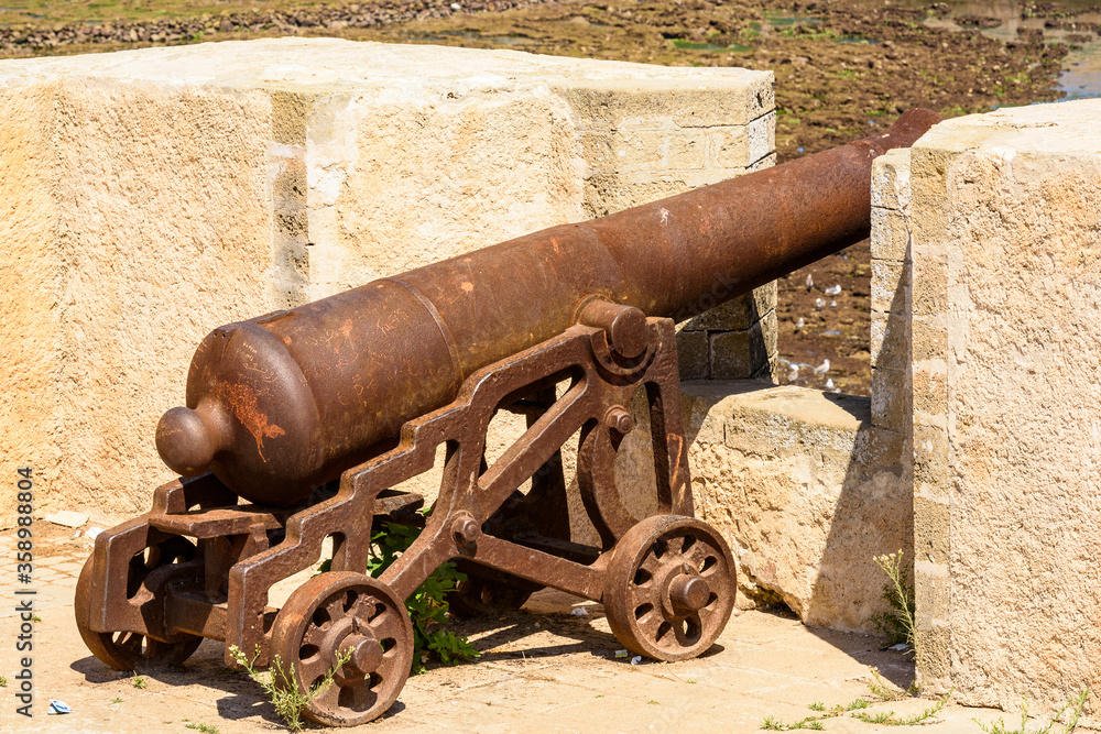 It's Cannon in the Portuguese citadel of Mazagan, UNESCO World Heritage Site, El Jadida, Morocco