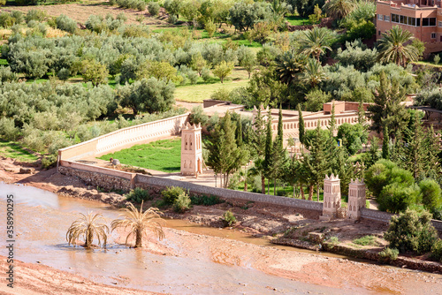 It's Ruins of Ait Benhaddou, a fortified city, the former caravan way from Sahara to Marrakech. UNESCO World Heritage, Morocco