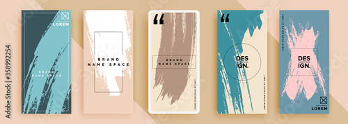 Trendy editable template for social networks stories, vector illustration. Design backgrounds for social media.