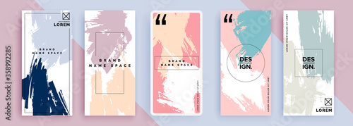 Trendy editable template for social networks stories, vector illustration. Design backgrounds for social media.